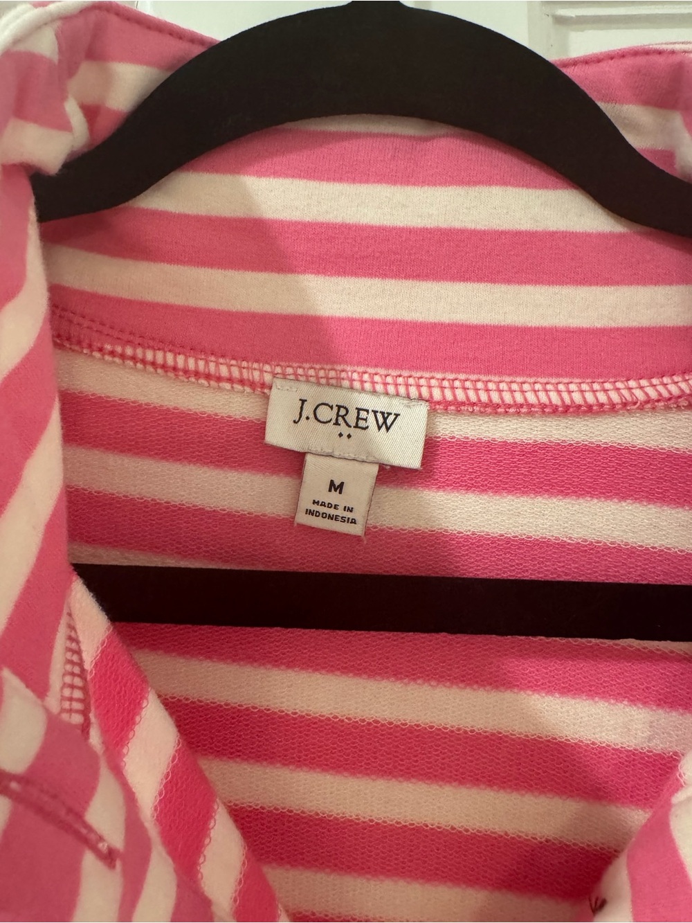 J. Crew Pink and White Striped Knit Pullover - Picture 2 of 3